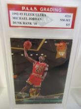 Michael Jordan Bulls 1992-93 Fleer Ultra Dunk Rank '16 #216 graded PAAS NM-MT 8.5
