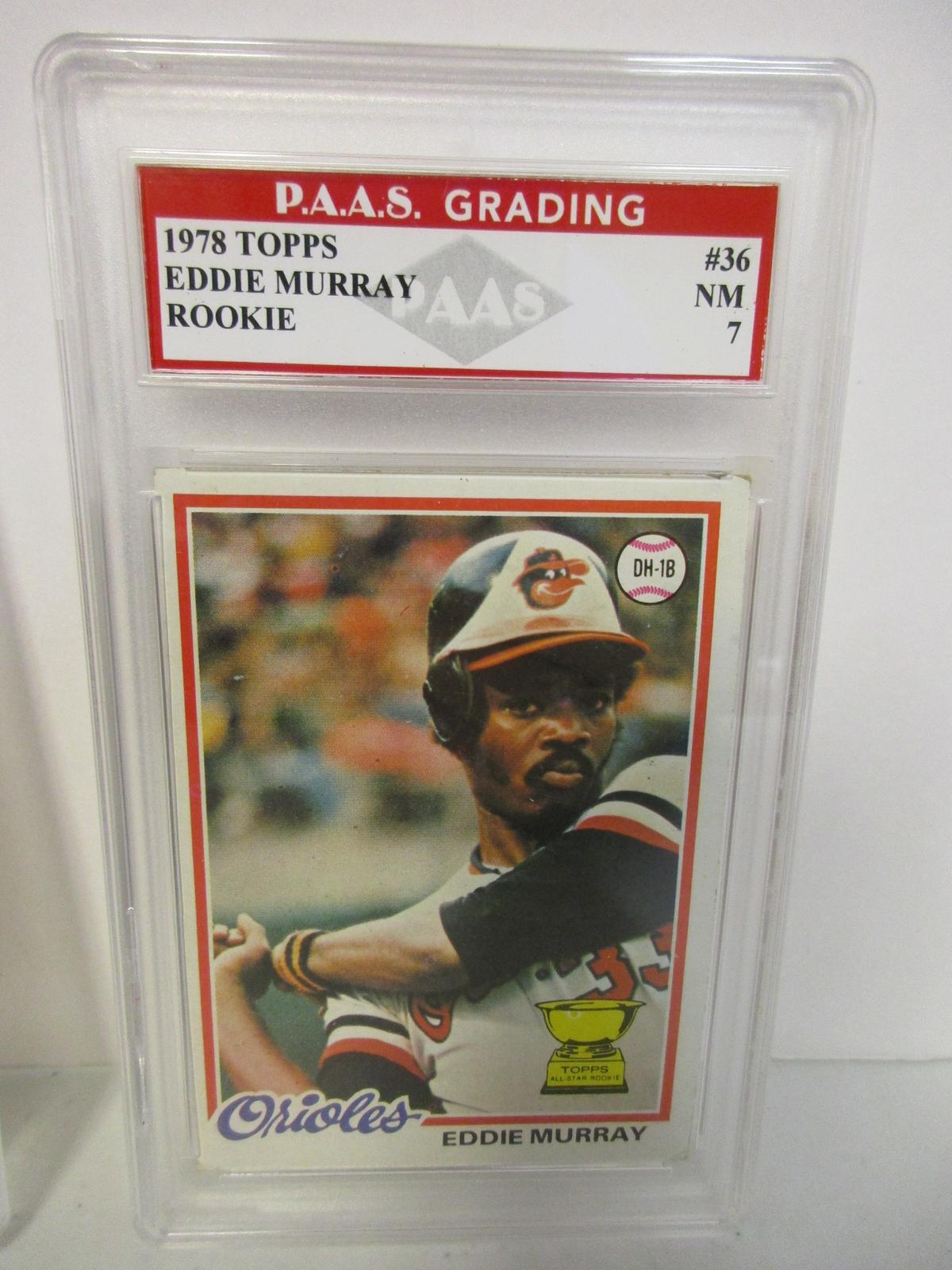 Eddie Murray Baltimore Orioles 1978 Topps ROOKIE #36 graded PAAS NM 7