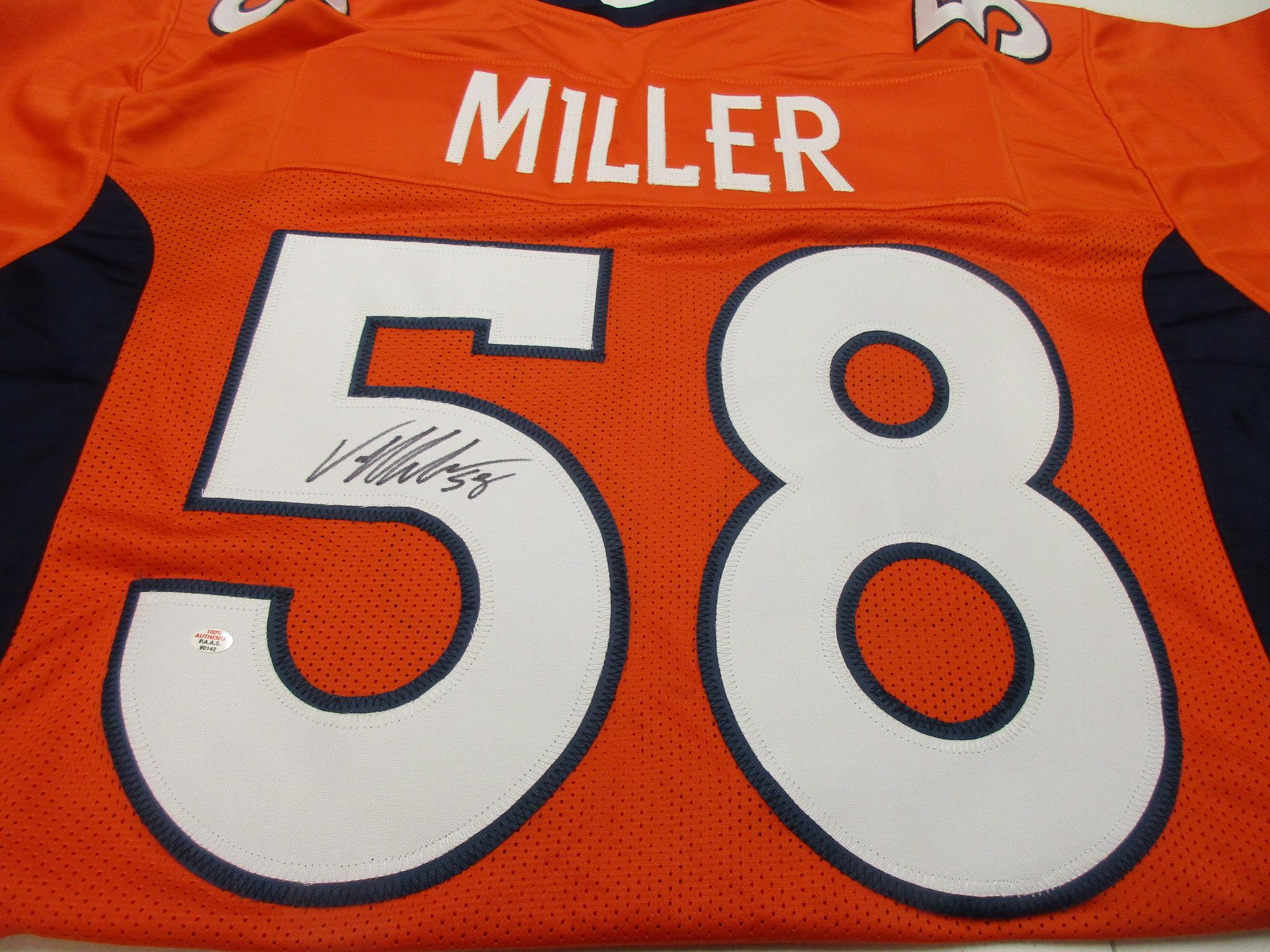 Von Miller of the Denver Broncos signed autographed football jersey PAAS COA 142