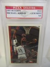 Michael Jordan Bulls 1997-98 Topps #123 graded PAAS Gem Mint 9.5