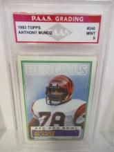 Anthony Munoz Bengals 1983 Topps #240 graded PAAS Mint 9