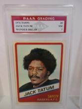 Jack Tatum Raiders 1976 Topps Wonder Bread #20 graded PAAS NM 7
