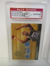 Shaquille O'Neal Orlando Magic 1994-95 Fleer League Leader #5 graded PAAS Gem Mint 9.5