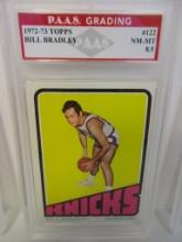 Bill Bradley NY Knicks 1972-73 Topps #122 graded PAAS NM-MT 8.5