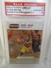 Kyrie Irving Cavs 2016-17 Panini Threads Dazzle Floor Generals #4 graded PAAS Gem Mint 10
