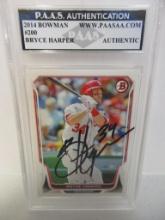 Bryce Harper of the Washington Nationals signed autographed slabbed sportscard PAAS Holo 149