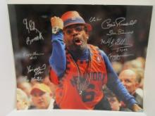 Cazzie Russell Xavier McDaniel +more NY Knicks signed 16x20 Spike Lee photo Sig Auctions LOA