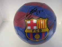 Leo Messi of the FCB signed autographed soccer ball PAAS COA 405