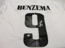 Karim Benzema of the Real Madrid signed autographed soccer jersey PAAS COA 793