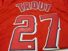Mike Trout of the LA Angels signed autographed baseball jersey PAAS COA 495