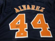 Yordan Alvarez of the Houston Astros signed autographed baseball jersey PAAS COA 447
