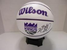De'Aaron Fox of the Sacramento Kings signed autographed mini basketball PAAS COA 736