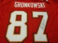 Rob Gronkowski of the Tampa Bay Buccaneers signed autographed football jersey PAAS COA 764