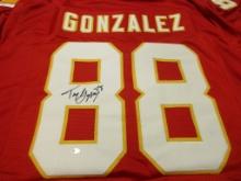 Tony Gonzalez of the Kansas City Chiefs signed autographed football jersey PAAS COA 859