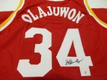 Hakeem Olajuwon of the Houston Rockets signed autographed basketball jersey PAAS COA 150