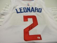 Kawhi Leonard of the LA Clippers signed autographed basketball jersey PAAS COA 178