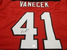 Vitek Vanecek of the New Jersey Devils signed autographed hockey jersey PAAS COA 109