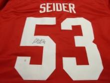 Moritz Seider of the Detroit Red Wings signed autographed hockey jersey PAAS COA 941
