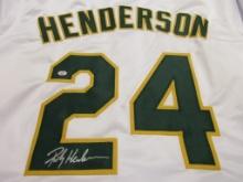 Rickey Henderson of the Oakland A's signed autographed baseball jersey PAAS COA 030