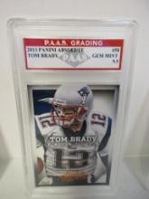 Tom Brady Patriots 2013 Panini Absolute #58 graded PAAS Gem Mint 9.5