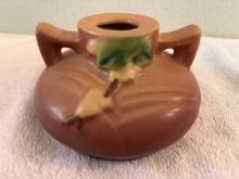 ROSEVILLE U.S.A. Vintage 1" Mini Two Handled Pottery Vase Stamped # 165-1"