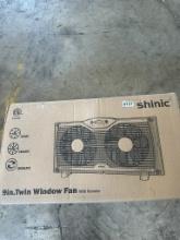 Shinic 9In Twin Window Fan With Remote (like new)