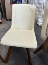 Cream Faux Leather Chairs