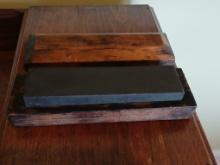 Vintage Wet Stone Knife Sharpener W/ Carry Case