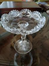 6" by 9" Tall Crystal Serving Dish / Party Dish Set