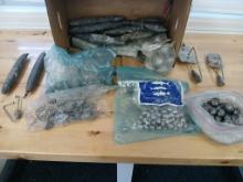 LARGE Lot of Fishing Sinkers / Trolling Sinkers / Plainers & Much More - This box is very heavy and