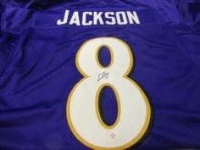 Lamar Jackson of the Baltimore Ravens signed autographed football jersey PAAS COA 165