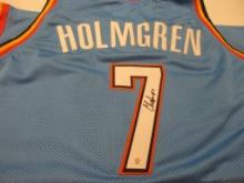 Chet Holmgren of the OKC Thunder signed autographed basketball jersey PAAS COA 484