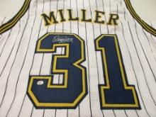 Reggie Miller of the Indiana Pacers signed autographed basketball jersey PAAS COA 327