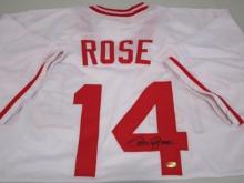 Pete Rose of the Cincinnati Reds signed autographed baseball jersey Legends COA 993