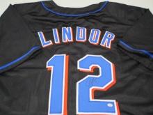 Francisco Lindor of the NY Mets signed autographed baseball jersey PAAS COA 158