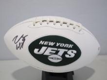 Zach Wilson of the NY Jets signed autographed full size logo football PAAS COA 580