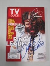 Mick Foley "Mankind" of the WWE signed autographed TV Guide Magazine JSA COA 928