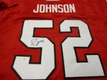 Reese Johnson of the Chicago Black Hawks signed autographed hockey jersey PAAS COA 336