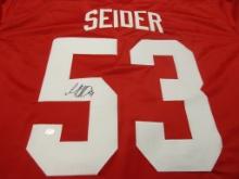 Moritz Seider of the Detroit Red Wings signed autographed hockey jersey PAAS COA 943