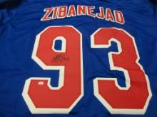 Mika Zibanejad of the New York Rangers signed autographed hockey jersey PAAS COA 043