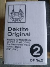 DEKTITE ORIGIONAL Flashing for Metal Roofs / Qty 2 Per Pack / BRAND NEW IN BOX #DF-2