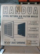 HANDUA Steel Return Air Filter Grill - 14" by 14" Steel Return Air Filter Grille