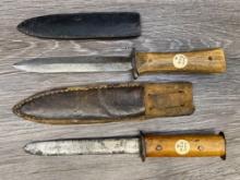 LOT OF (2) ANTIQUE 19th CENTURY BELT KNIVES / DAGGERS