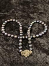 16" Designer Bead Necklace in Sterling Silver