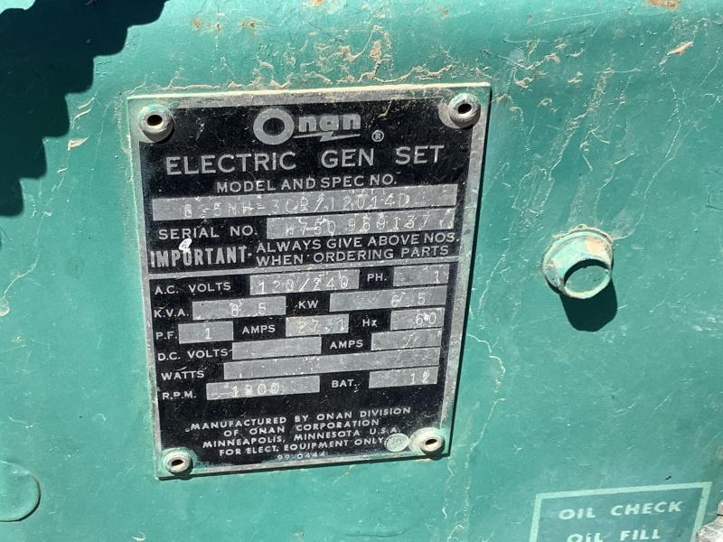 ONAN ELECTRIC GENERATOR & METAL SHOP CART