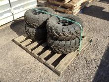 (4) ATV TIRES AND WHEELS