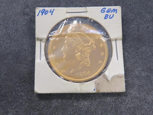 1904, 20 DOLLAR LIBERTY HEAD GOLD COIN