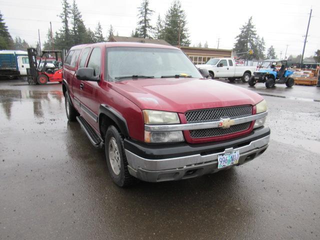 2005 CHEVROLET 1500 LS 4X4 EXTENDED CAB PICKUP W/ CANOPY