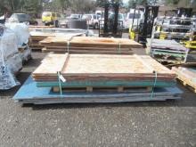 APPROX (16) 4' X 8' SHEETS OF SHEATHING & APPROX (12) ASSORTED SIZE SHEETS OF FIBER BOARD