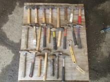 APPROX (25) ASSORTED STYLE HAMMERS & CRESCENT WRENCH